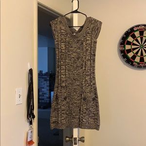 Brown sweater dress